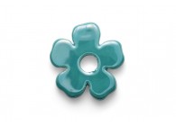 Ceramic flower 32mm TQ blue